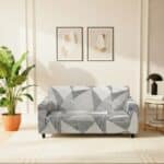 Housse de Canapé 2 Places Extensible À Motif Graphique