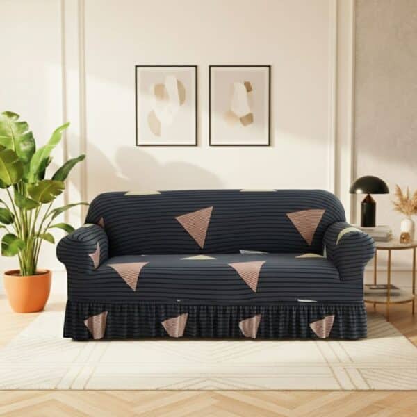 Housse de Canapé 3 Places Extensible Style Triangle