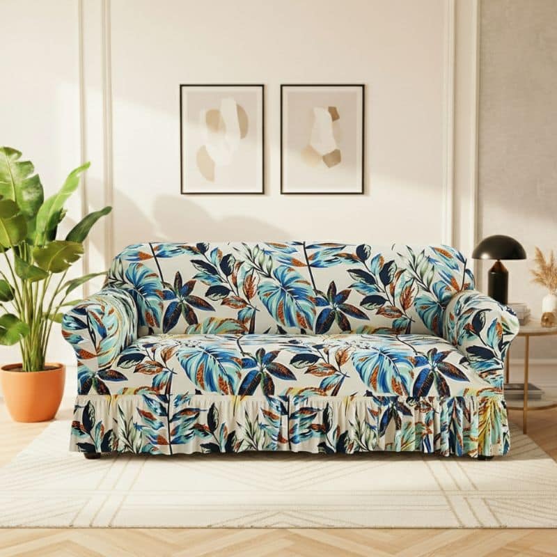 Housse de Canapé 3 Places Extensible Style Tropical Housse de Canapé 3 Places Extensible Style Tropical
