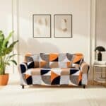 Housse de Canapé 2 Places Extensible À Motif Colorés