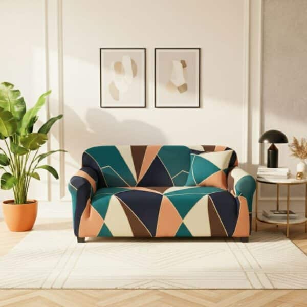 Housse de Canapé 3 Places Extensible Design Moderne