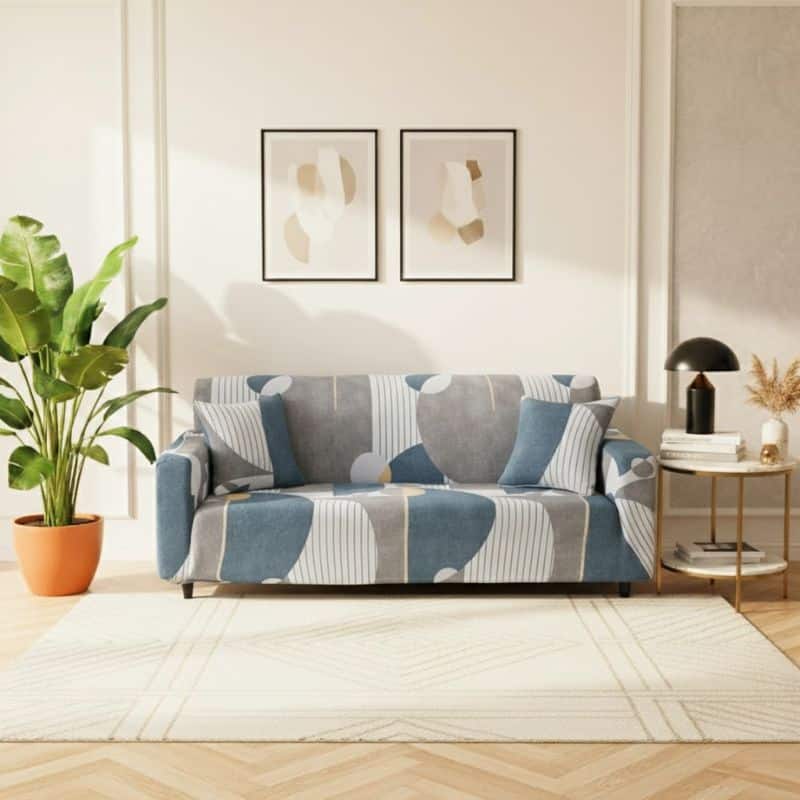 Housse de Canapé 3 Places Extensible Design Abstrait Contemporain Housse de Canapé 3 Places Extensible Design Abstrait Contemporain
