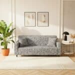 Housse de Canapé 3 Places Extensible Effet Tricot Tressé