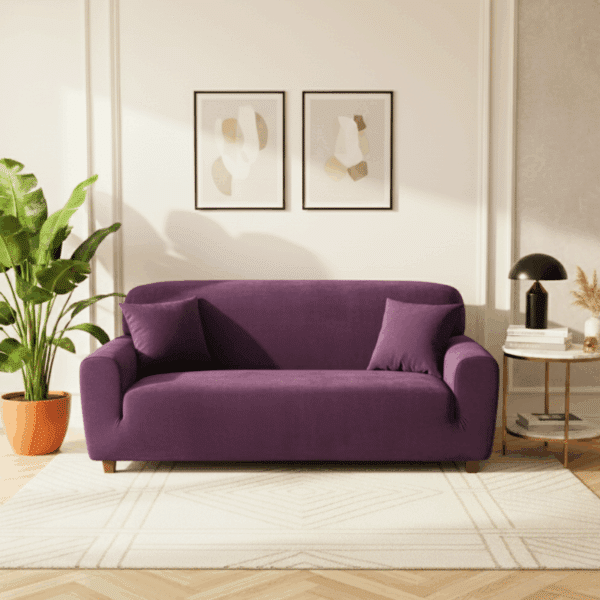 Housse De Canapé Angle Réversible En Velours Épais Extensible Et Doux