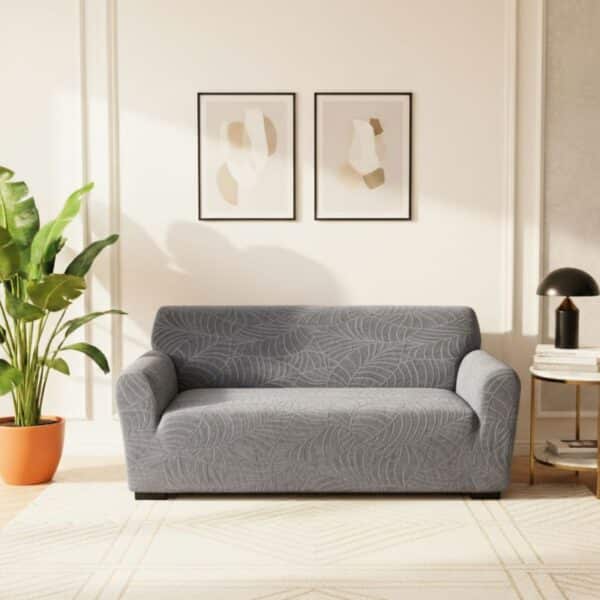 Housse De Canapé 2 Places Classique En Jacquard Imperméable Et Thermique