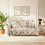 Housse de Canapé 2 Places Extensible À Motif Floral