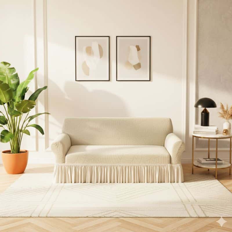 Housse De Canapé Déperlante Avec Jupe Élégante Et Imperméable Housse De Canapé Déperlante Avec Jupe Élégante Et Imperméable