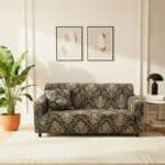 Housse de Canapé 2 Places Extensible À Motif Baroque