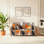 Housse de Canapé 2 Places Extensible À Motif Multicolore