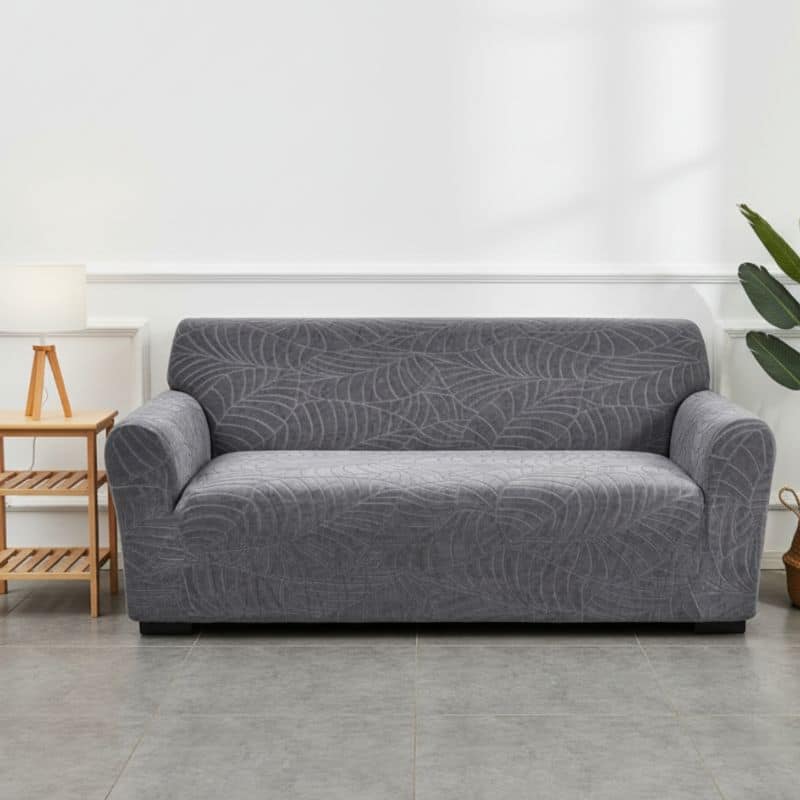 17-1 Housse De Canapé 2 Places Classique En Jacquard Imperméable Et Thermique