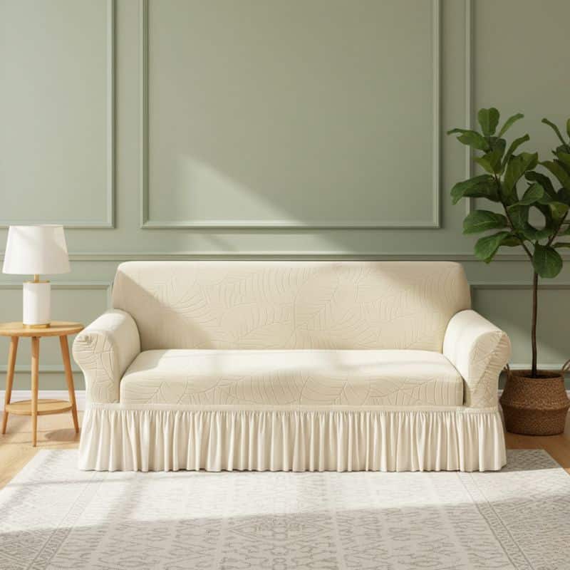 Housse De Canapé Déperlante Avec Jupe Élégante Et Imperméable Housse De Canapé Déperlante Avec Jupe Élégante Et Imperméable