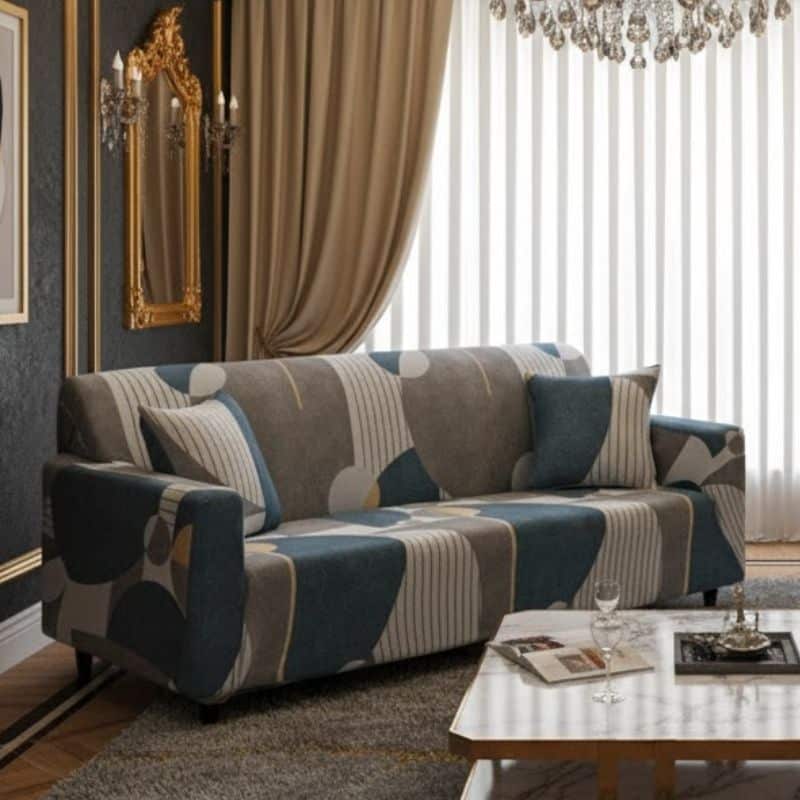 Housse de Canapé 3 Places Extensible Design Abstrait Contemporain Housse de Canapé 3 Places Extensible Design Abstrait Contemporain