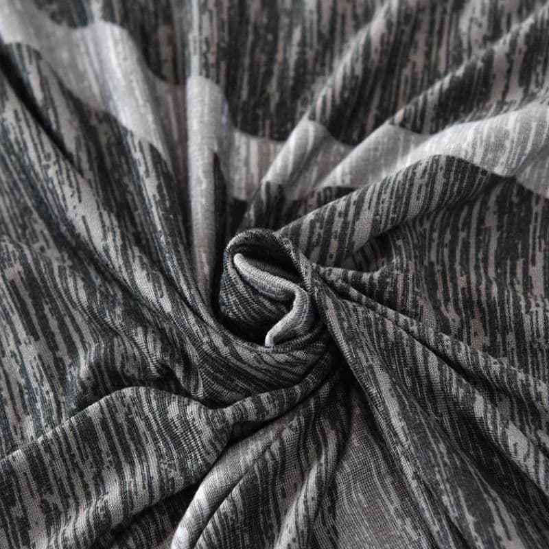 Housse De Canapé Angle Réversible En Tissu Élastique Gris Texturé Housse De Canapé Angle Réversible En Tissu Élastique Gris Texturé