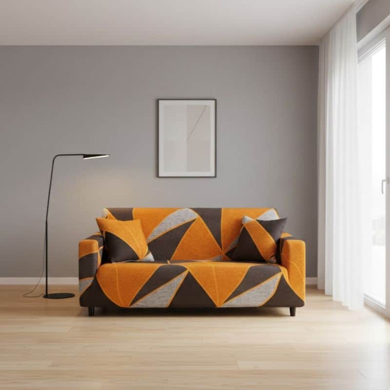 Housse De Canapé 2 Places Classique À Motif Géométrique Moderne Housse De Canapé 2 Places Classique À Motif Géométrique Moderne