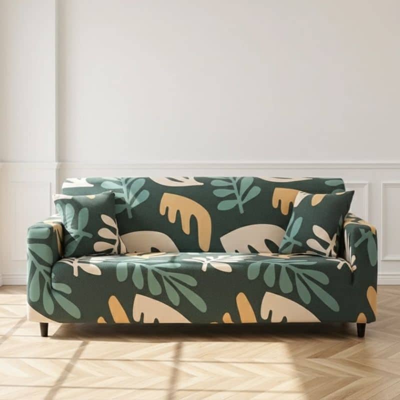 6-32 Housse de Canapé 3 Places Extensible Inspiration Nature