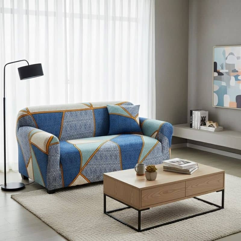 7-22 Housse de Canapé 3 Places Extensible Inspiration Moderne