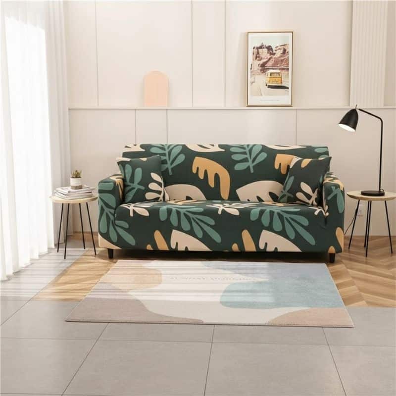 7-30 Housse de Canapé 3 Places Extensible Inspiration Nature