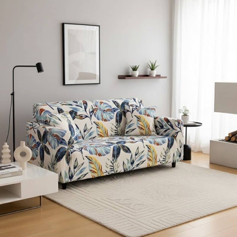 7-36 Housse De Canapé 2 Places Classique Style Tropical Chic