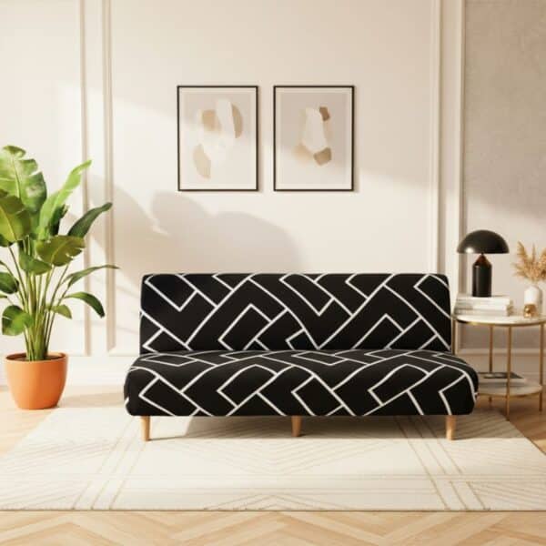 Housse De Canapé Convertible Et Extensible En Tissu Stretch Résistant