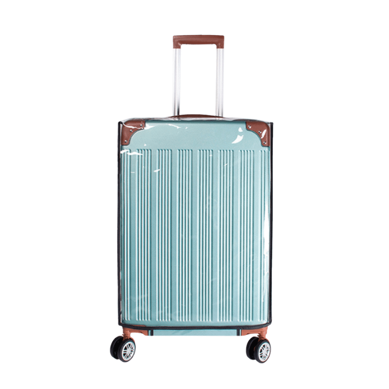Housse de Valise Unie Transparente Avec Bordures Noires Housse de Valise Unie Transparente Avec Bordures Noires