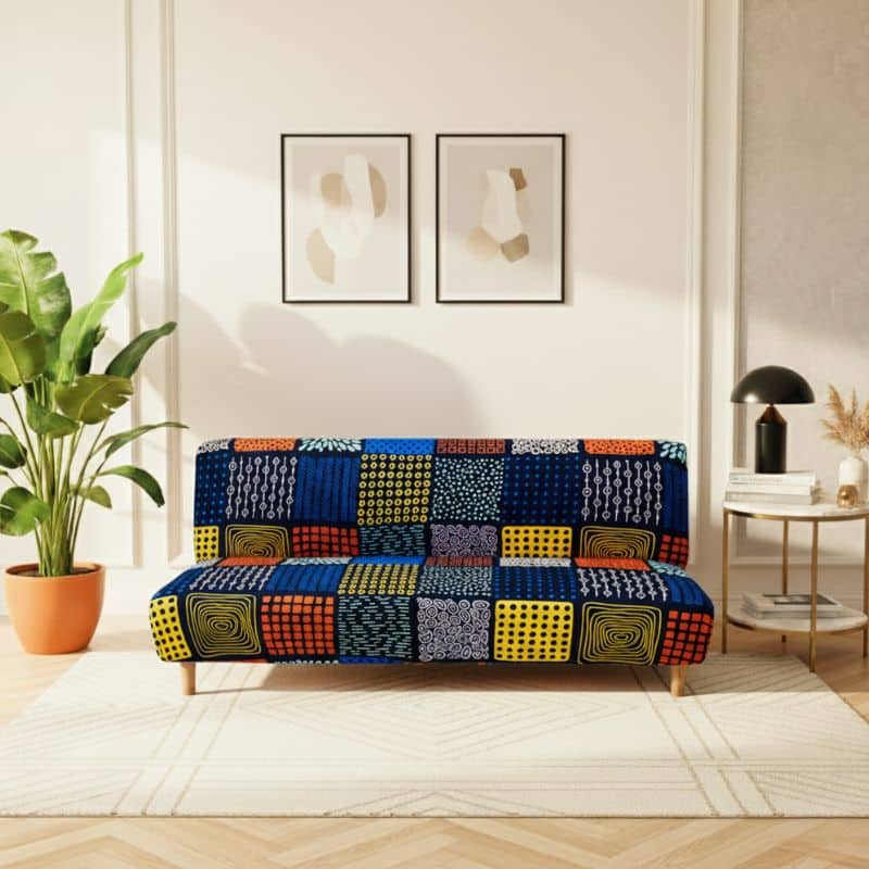 Housse De Canapé Convertible Et Extensible Style Patchwork Moderne Housse De Canapé Convertible Et Extensible Style Patchwork Moderne