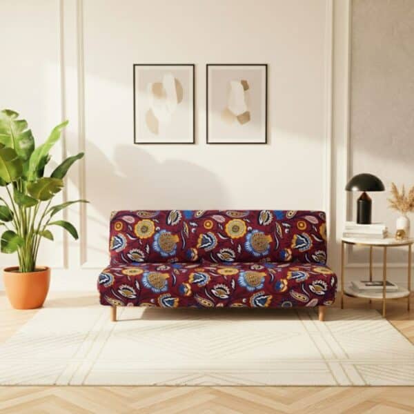 Housse De Canapé Convertible Et Extensible À Motif Floral Coloré