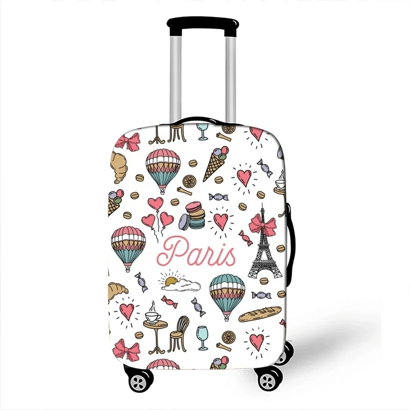 Housse de Valise Petite Taille Style Paris Gourmand Housse de Valise Petite Taille Style Paris Gourmand