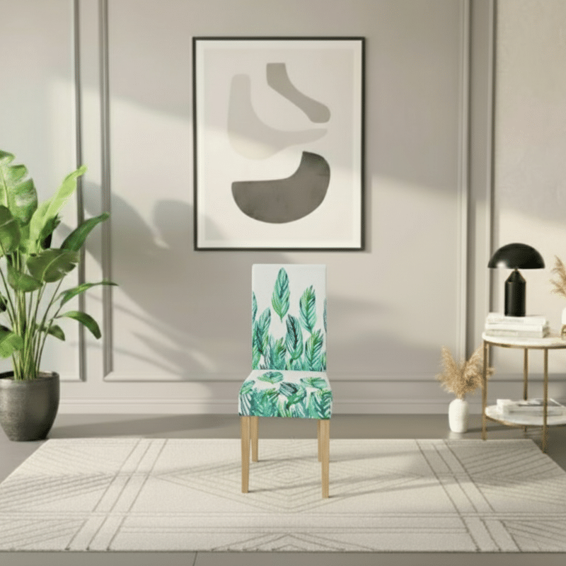 Housse De Chaise Évènementiel pour Anniversaire À Motif Feuille Contemporaine Housse De Chaise Évènementiel pour Anniversaire À Motif Feuille Contemporaine