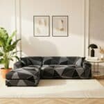 Housse De Canapé Angle Réversible Anti-Tache En Tissu Élastique