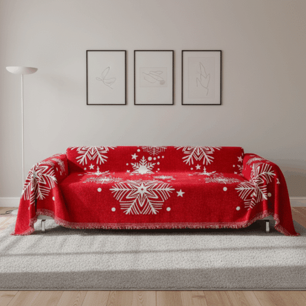 Protège-Canapé À Motifs de Flocons de Neige