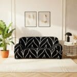 Housse de Canapé 2 Places Extensible À Motif Géométrique