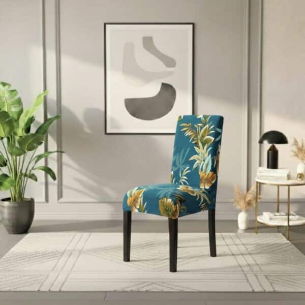 Housse De Chaise Évènementiel Bleu Avec Motifs