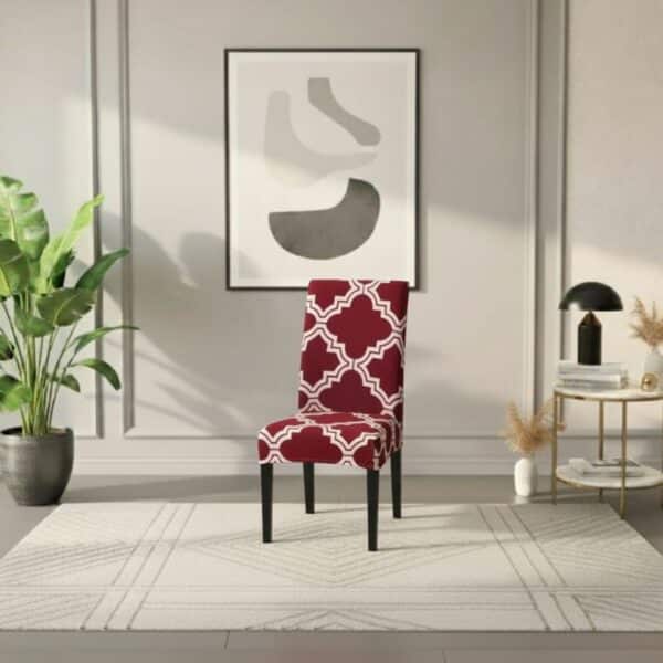 Housse De Chaise Évènementiel Rouge Et Blanche Moderne