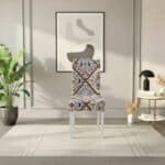 Housse De Chaise Extensible Style Mosaïque Colorée Traditionnelle