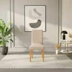 Housse De Chaise Extensible En Velours Doux Élégante