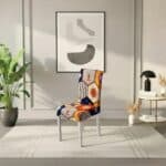 Housse De Chaise Évènementiel pour Mariage Design Géométrique Moderne