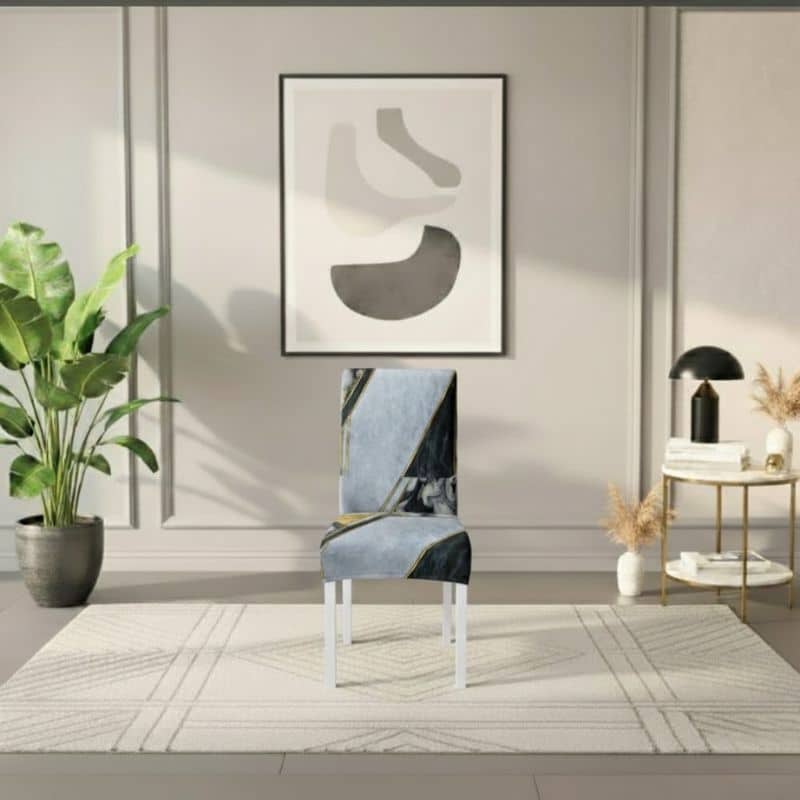 Housse De Chaise À Motif Abstrait Style Luxe Et Sophistiqué Housse De Chaise À Motif Abstrait Style Luxe Et Sophistiqué