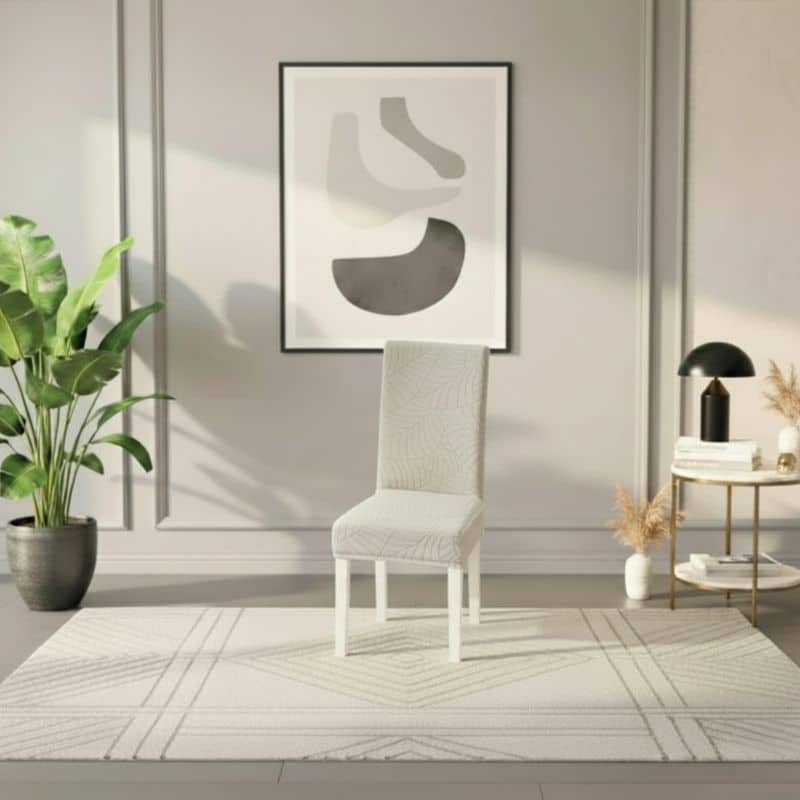 Housse De Chaise Déperlante En Jacquard Extensible Et Imperméable Housse De Chaise Déperlante En Jacquard Extensible Et Imperméable
