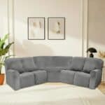 Housse de Canapé Angle Extensible en Velours Confortable