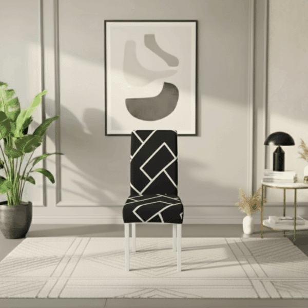 Housse De Chaise Haut Dossier Motif Graphique Contemporain