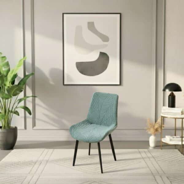 Housse De Chaise Déperlante Pour Chaise Incurvée En Jacquard Moderne