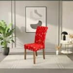 Housse De Chaise Évènementiel Pour Réception Motif Flocon Et Rennes Festive
