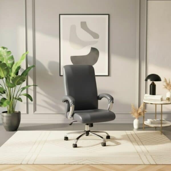 Housse De Chaise Déperlante En Cuir PU Extensible Pour Fauteuil De Bureau