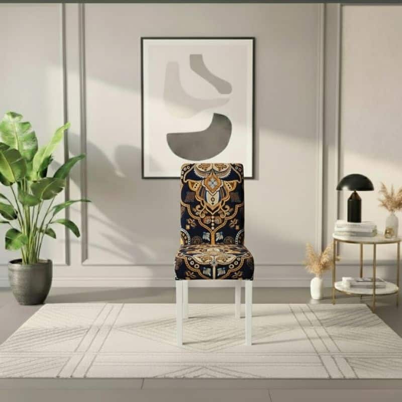 Housse De Chaise Haut Dossier Style Mandala Housse De Chaise Haut Dossier Style Mandala