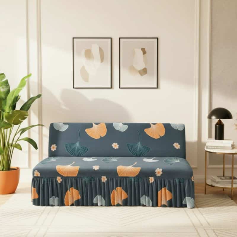 Housse De Canapé Convertible Et Déperlante Chic À Volant Housse De Canapé Convertible Et Déperlante Chic À Volant