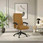 Housse De Chaise Unie Rétractable En Tissu Lisse Et Durable