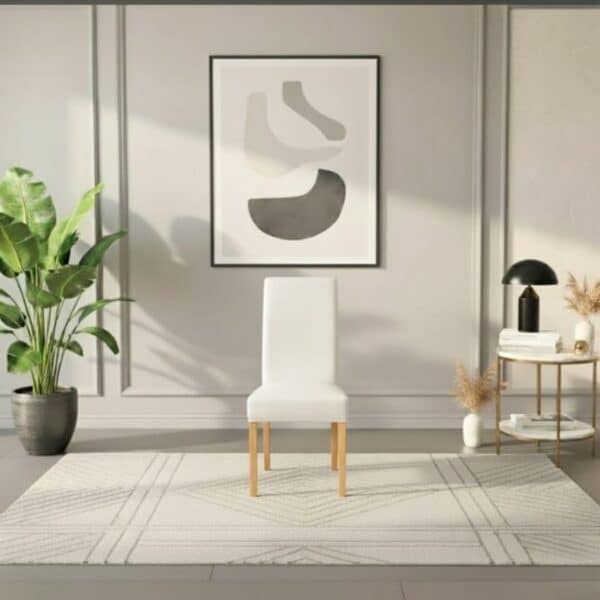 Housse De Chaise Unie En Cuir Pu Résistante Et Facile À Nettoyer