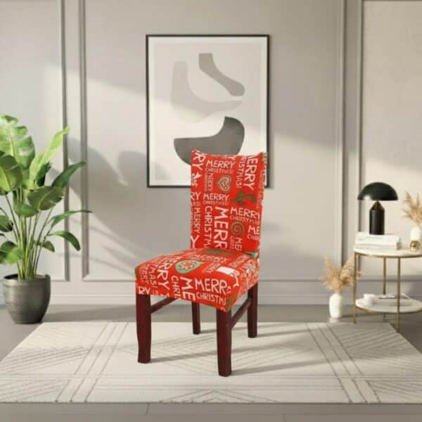 Housse De Chaise Évènementiel Pour Réception Motif Merry Christmas