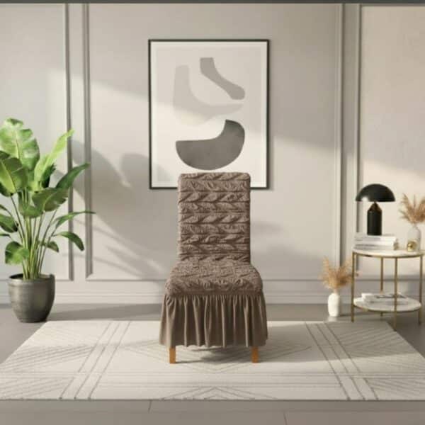 Housse De Chaise Évènementiel Avec Jupe Et Motif Froissé