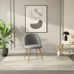 Housse De Chaise Unie En Velours Doux Et Élastique